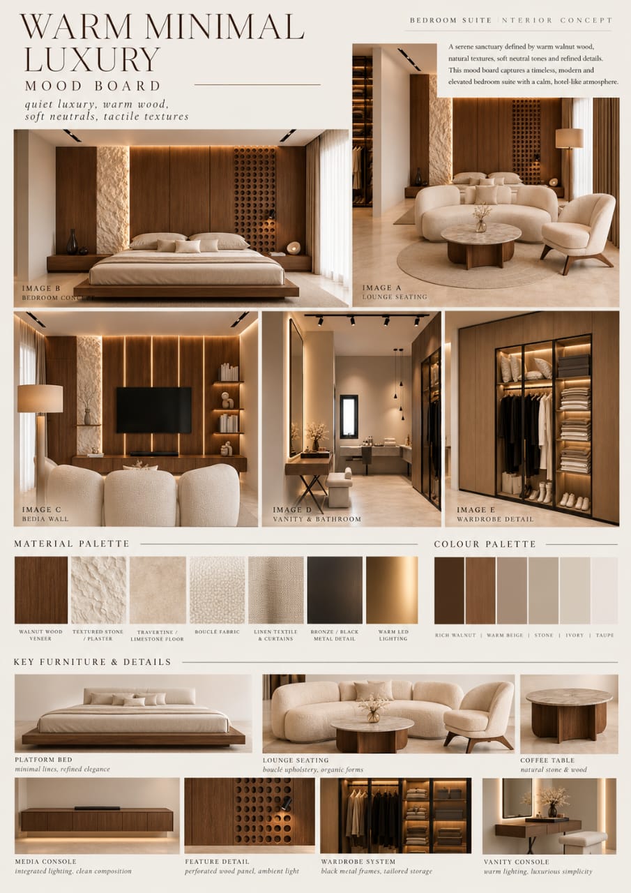 لوحة تقديم مفهوم Warm Minimal Luxury